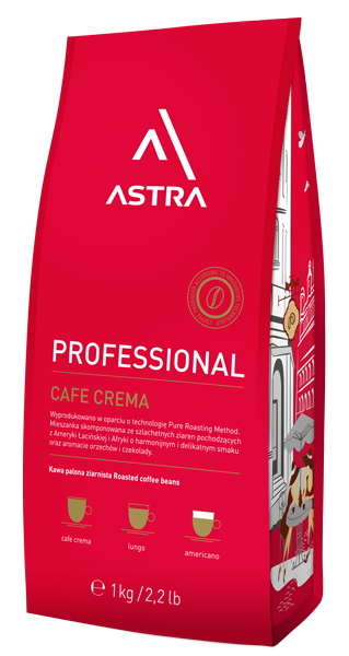 Kawa Astra Professional Crema ziarnista 1kg (1)