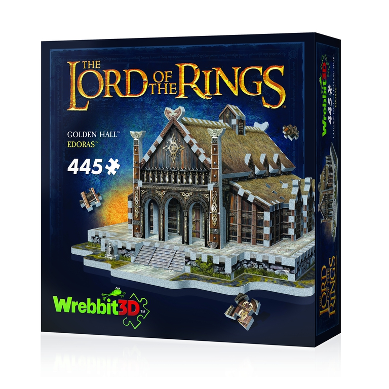 Wrebbit 3D puzzle Władca Pierścieni Złoty Dwór Edoras (1)