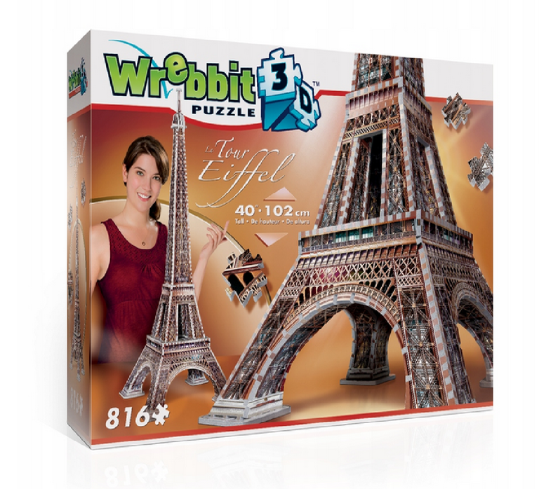 Wrebbit Wieża Eiffla PUZZLE 3D 816el (1)